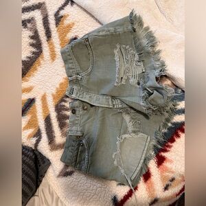 Green Free People Shorts